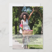 Fun facts 2 foto modern afstuderen kaart (Achterkant)