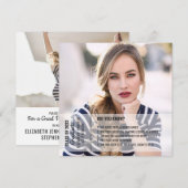 Fun facts afstuderen aankondiging 2 foto modern (Voorkant / Achterkant)