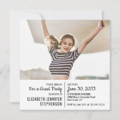 Fun facts afstuderen aankondiging 2 foto modern (Achterkant)