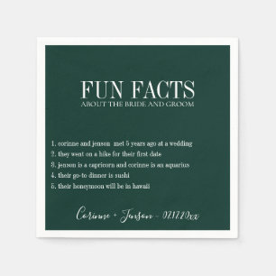 Fun Facts Emerald Green gepersonaliseerd Servet