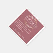 Fun Facts Gold Botanical Personalized Servet (Hoek)