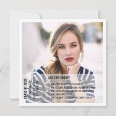 Fun facts graduation faire-part 2 photo moderne (Devant)