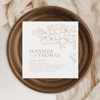 Fun facts hand getrokken florale terracotta bruilo