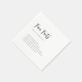 Fun Facts Modern Chic Script Minimalist Weddenscha Servet (Hoek)