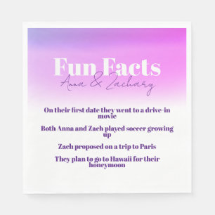 Fun Facts Paars Vrijgezellenfeest Napkins Servet