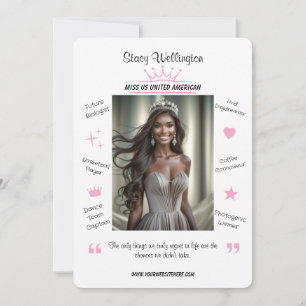 Fun Facts Pageant Promo Autograph Cartes