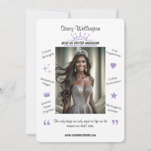 Fun Facts Pageant Promo Autograph Cartes