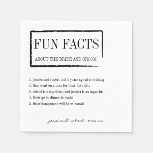 Fun Facts Personalized Paper Napkins Servetten
