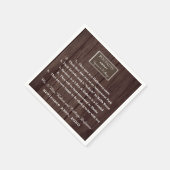 "Fun Facts" - Romantic & Rustic Wedding Personaliz Servet (Hoek)