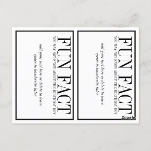 Fun Facts verjaardagsfeest decoraties ballonvaardi Briefkaart