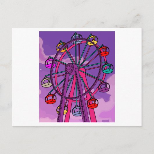 Fun Fair Amusement Park Amusement Park Briefkaart (Voorkant)