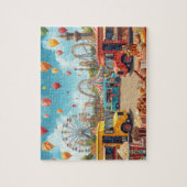 Fun Fair Carnival Food Trucks Roller Coaster Legpuzzel (Verticaal)