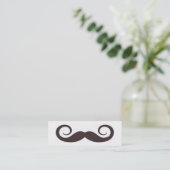 Fun Fake Handle-bar Mustache Skinny Visitekaartje (Staand voorkant)