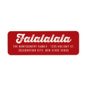 Fun Falalala Bold Script Modern Holiday Adres Etiket (Voorkant)