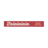 Fun Falalala Bold Script op Red Modern Holiday (Individueel)