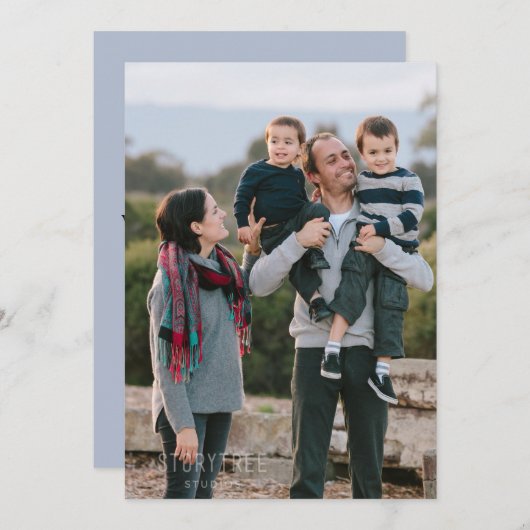 Fun Family Photo it Your Way New Years Flat Kaart (Voorkant / Achterkant)