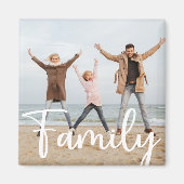 Fun Family Photo Modern Cool Typography Magnet (Devant)