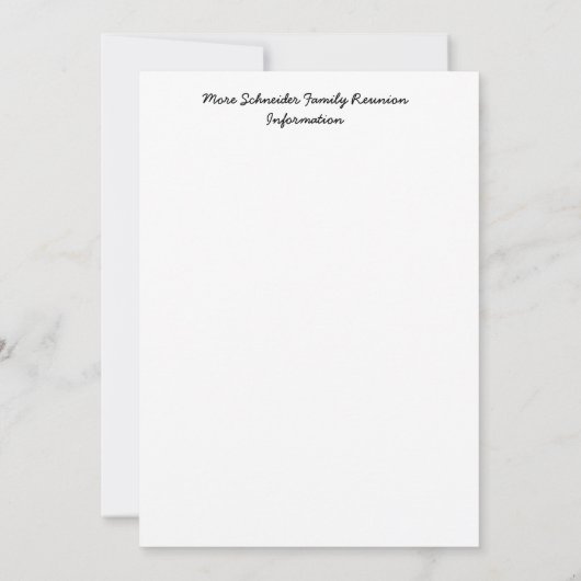 Fun Family Reunion Party ou invitation à l'événeme (Dos)