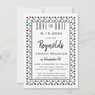 Fun Family Reunion Save the Date Invitation Card Kaart