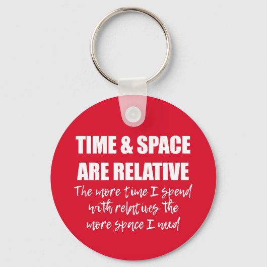 Fun Family Science Quote Typografie Red Sleutelhanger (Voorkant)