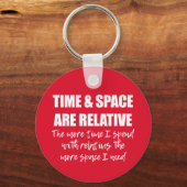 Fun Family Science Quote Typografie Red Sleutelhanger (Voorkant)