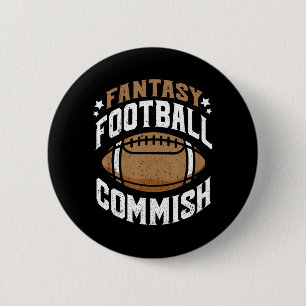 Fun Fantasy Football Commissariaat Mannen Ronde Button 5,7 Cm
