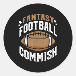 Fun Fantasy Football Commissariaat Mannen Ronde Sticker
