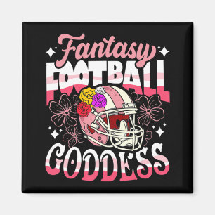 Fun Fantasy Football Goddess Flower Helmet Women Magneet