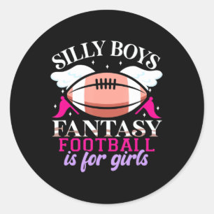 Fun Fantasy Football is voor meisjes Vrouwen Ronde Sticker