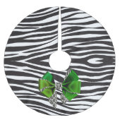 Fun Fantasy Zebra Print met Green Bow Kerstboom Rok (Voorkant)