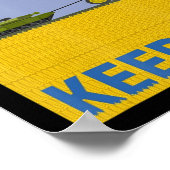 Fun Farmer Tractor Ukraine Flag Support Finders Ke Poster (Hoek)