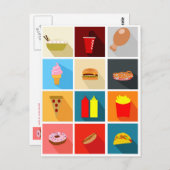 Fun Fast Food Briefkaart (Voorkant / Achterkant)