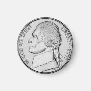 Fun Faux Nickel Coin Refkoelkast Magnet Magneet