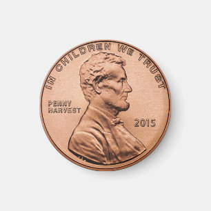 Fun Faux Penny Coin Refkoelkast Magnet Magneet