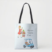 Fun Favorite Golf of Grocery Cart Decision Name Draagtas (Voorkant)