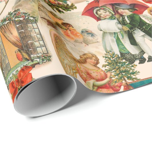 Fun, feestelijk en kleurrijk kerstfeest cadeaupapier (Rol Hoek)