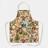 Fun, feestelijk en kleurrijk kerstfeest schort (Voorkant)