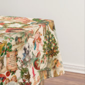 Fun, feestelijk en kleurrijk kerstfeest tafelkleed (Voorbeeld)