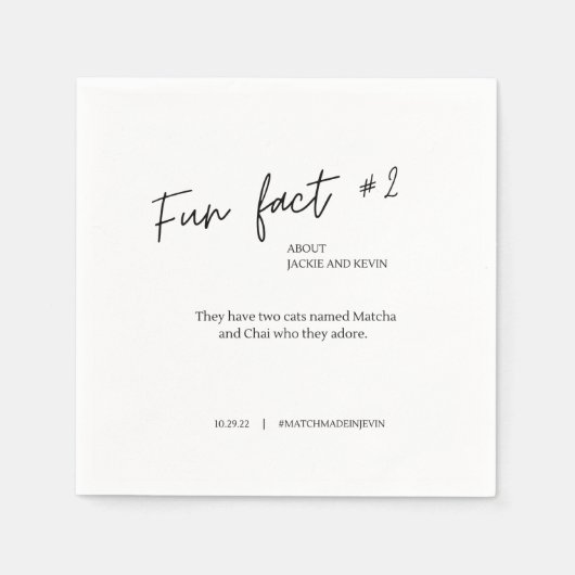 Fun Feit #2 Wedding Cocktail Napkins Servet (Voorkant)