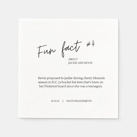 Fun Feit #4 Wedding Cocktail Napkins Servet (Voorkant)