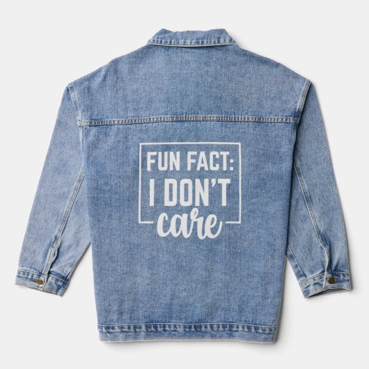 Fun Feit dat het me niet kan schelen Denim Jacket (Achterkant)