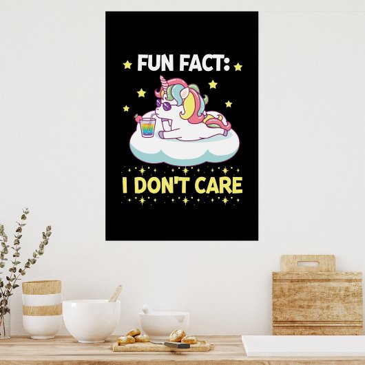 Fun Feit dat het me niet kan schelen Poster (Keuken)