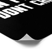 Fun Feit I Dont Care Poster (Hoek)