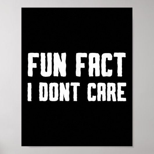 Fun Feit I Dont Care Poster (Voorkant)