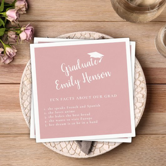 Fun Feit over Afstuderen droog roze Afstuderen Servet