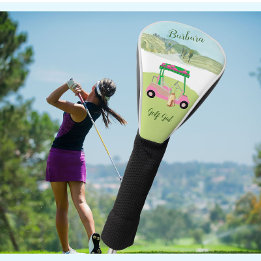 Fun Fem Golf Cart Schilderachtig gepersonaliseerde Golfheadcover