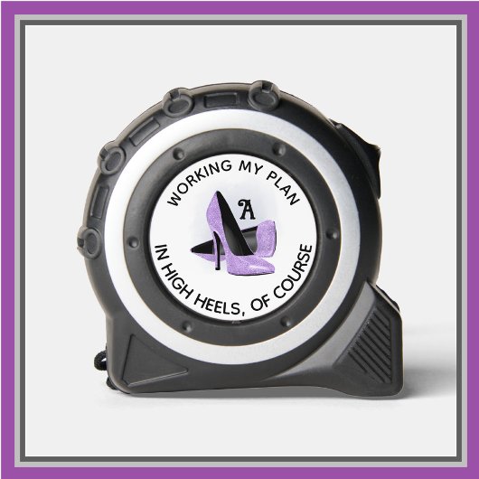 Fun Fem Paarse Glam Heels Monogram Rolmaat