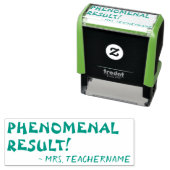 Fun "FENOMENAL RESULT!" + Aangepaste leraar naam Zelfinktende Stempel (In situ)