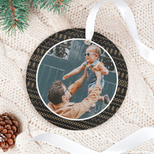 Fun Festive Black Knitting Motif Photo