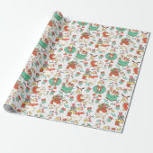 Fun Festive Christmas Goose Cadeaupapier (Uitgerold)